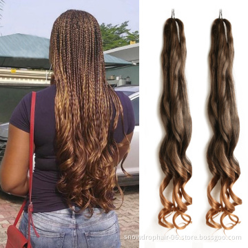 Spiral Loose Curls Wave Crochet Braids Hair Wavy Synthetic Braiding Hair French Curl Braids Extensions